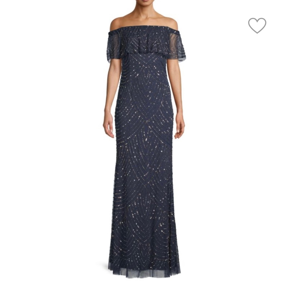 Adrianna Papell embellished column gown